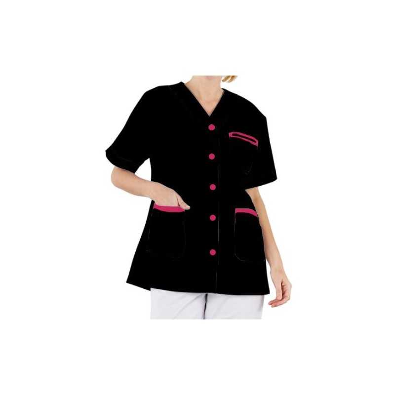 TUNIQUE FEMME TICIA NOIRE/FUSHIA
